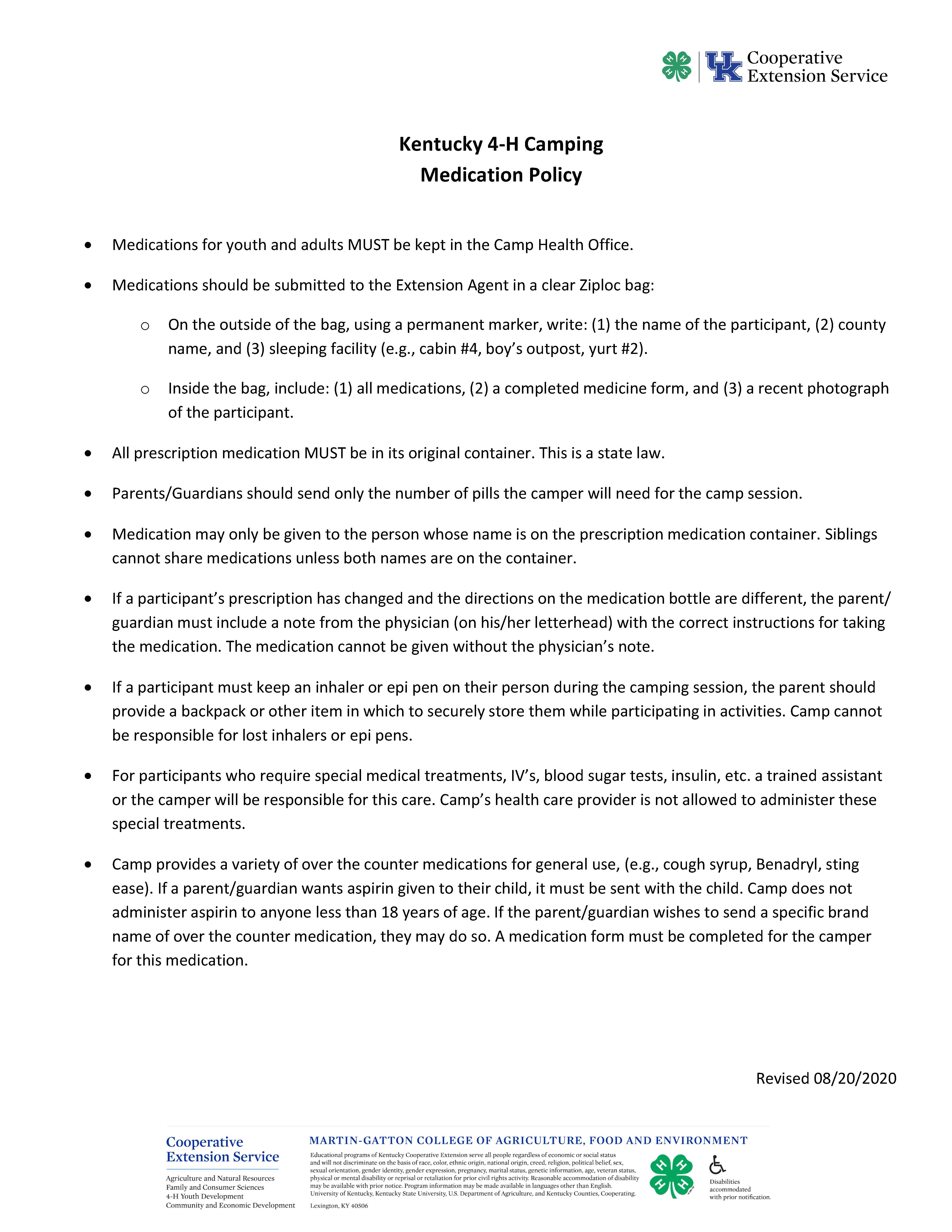 med policy/form