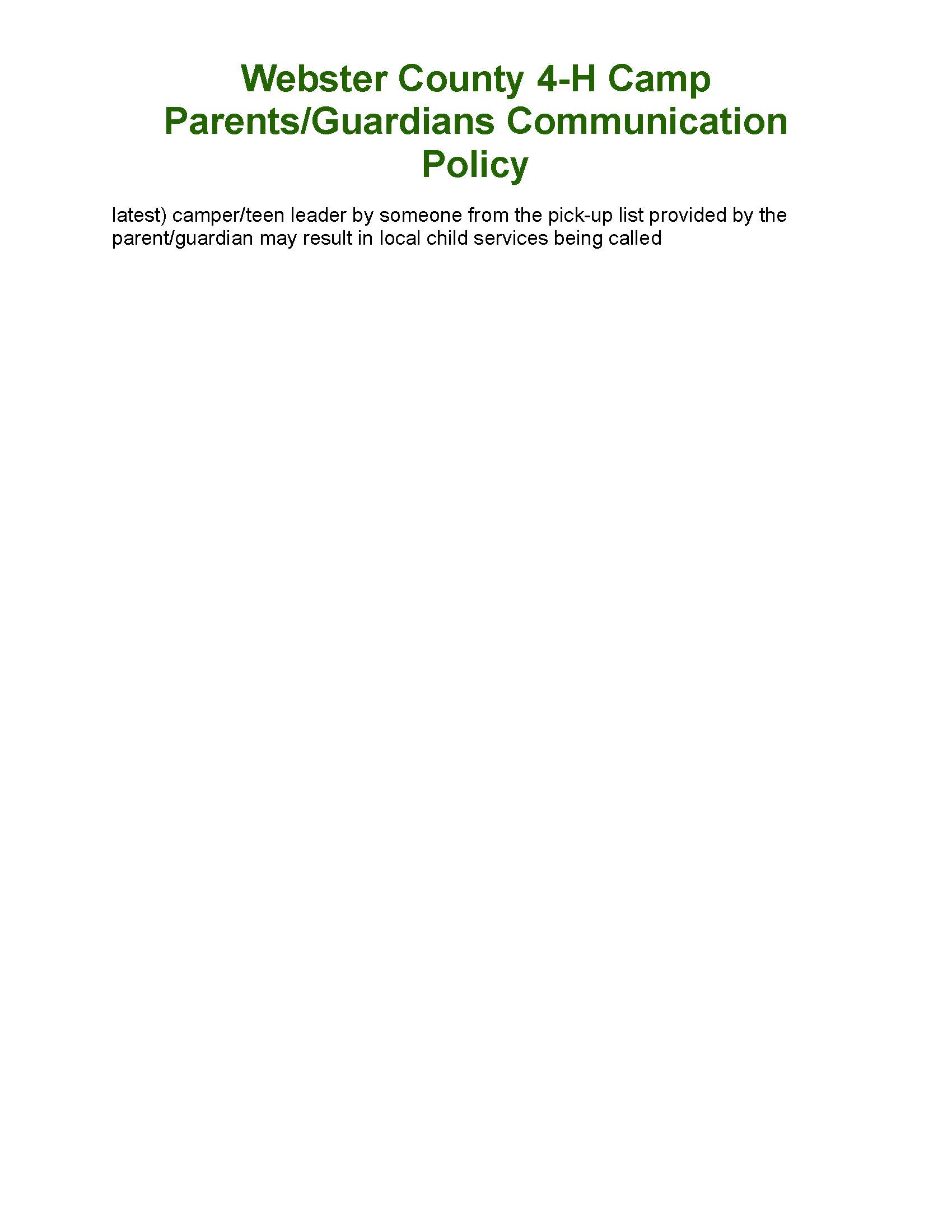 communication policy
